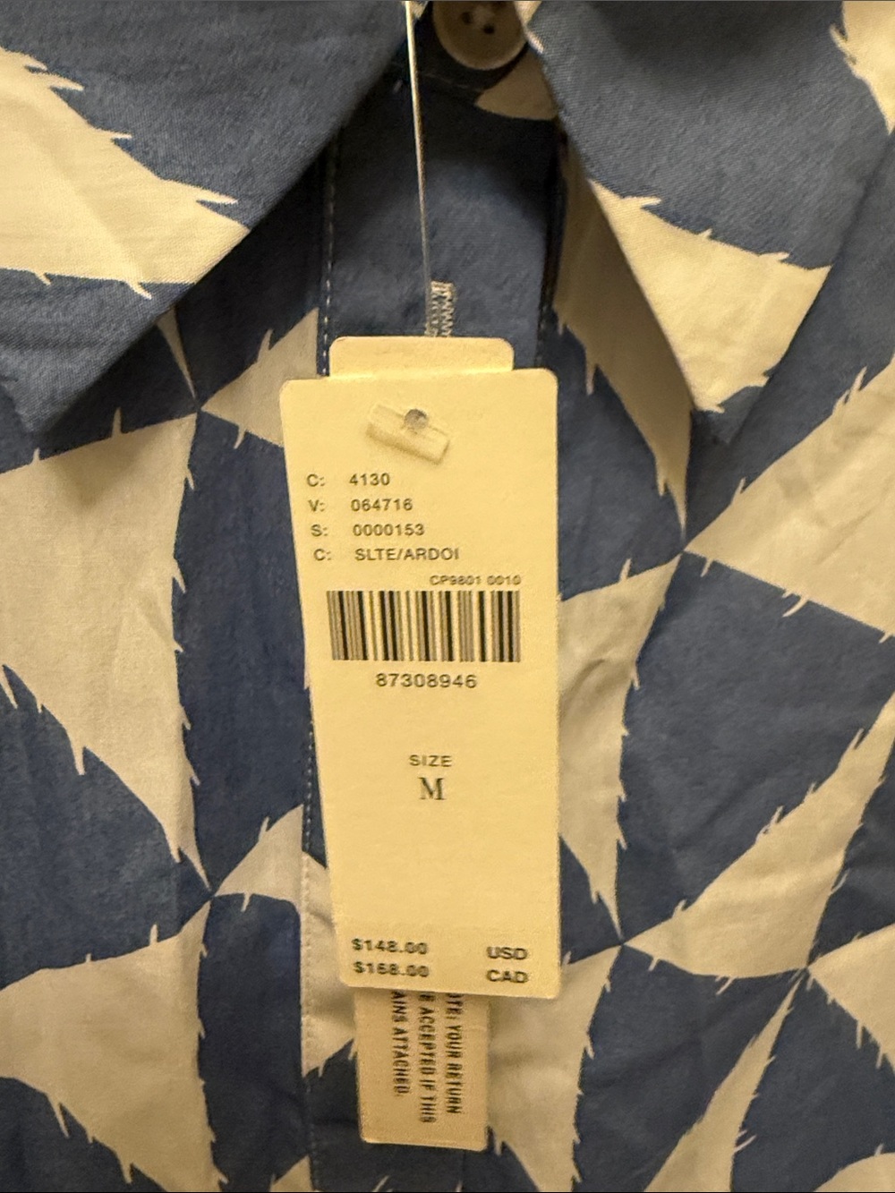 Maeve Bettina Blue and White Geometric Tiered Maxi Dress - Picture 2 of 3
